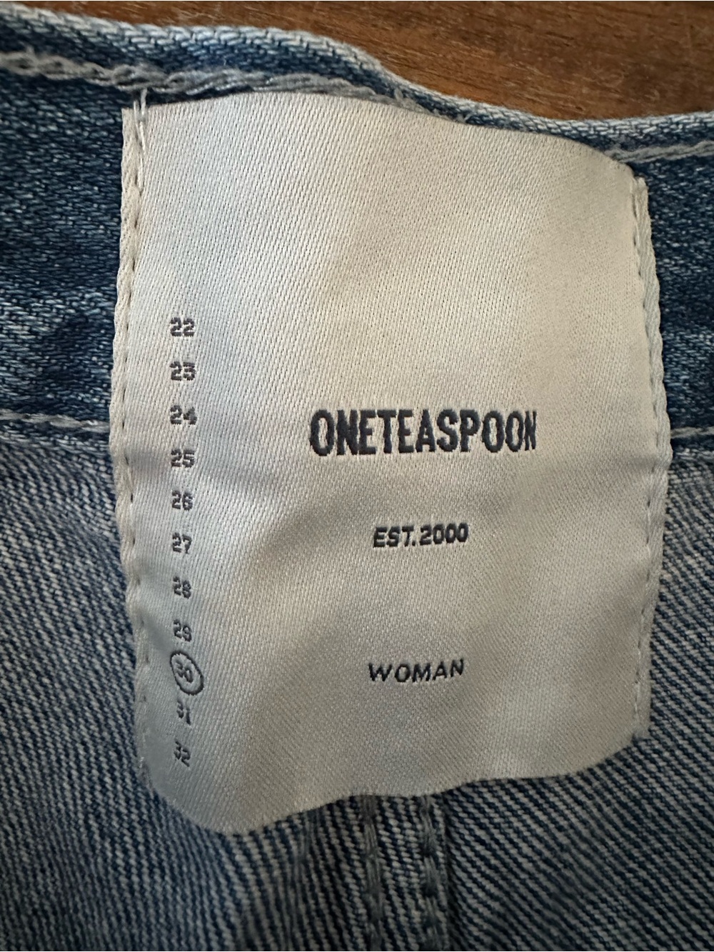 One Teaspoon Salty Dog Bandits Washed Light Blue Denim Women's Shorts 30 NWT - Picture 5 of 10